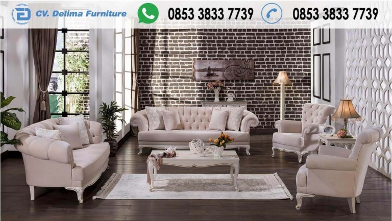 Jual Kursi  Sofa Tamu  Klasik Modern Full Cover  Harga Murah 