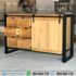 Bufet Hias Industrial Kayu Jati Minimalis