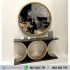 Meja Konsul Modern Minimalis Bulat Hitam