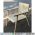 Kursi Cafe Kayu Jati Anyaman Rotan Arm Chair