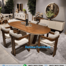 Set Meja Makan Kayu Jati Oval Yousef