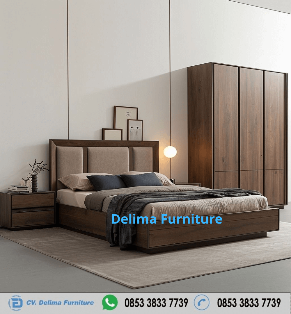 Set Tempat Tidur Kayu Jati Jepara Gread