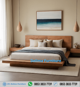 Tempat Tidur Minimalis Jati Jepara Sabina