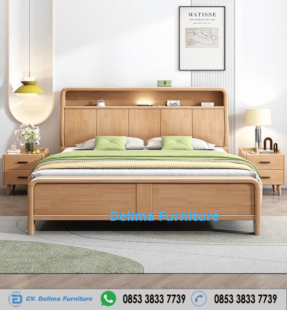 Tempat Tidur Minimalis Modern Wood Jati