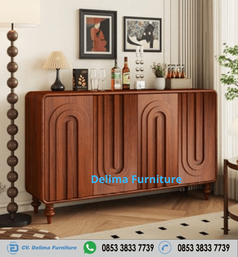Credenza Kayu Minimalis Modern Jati