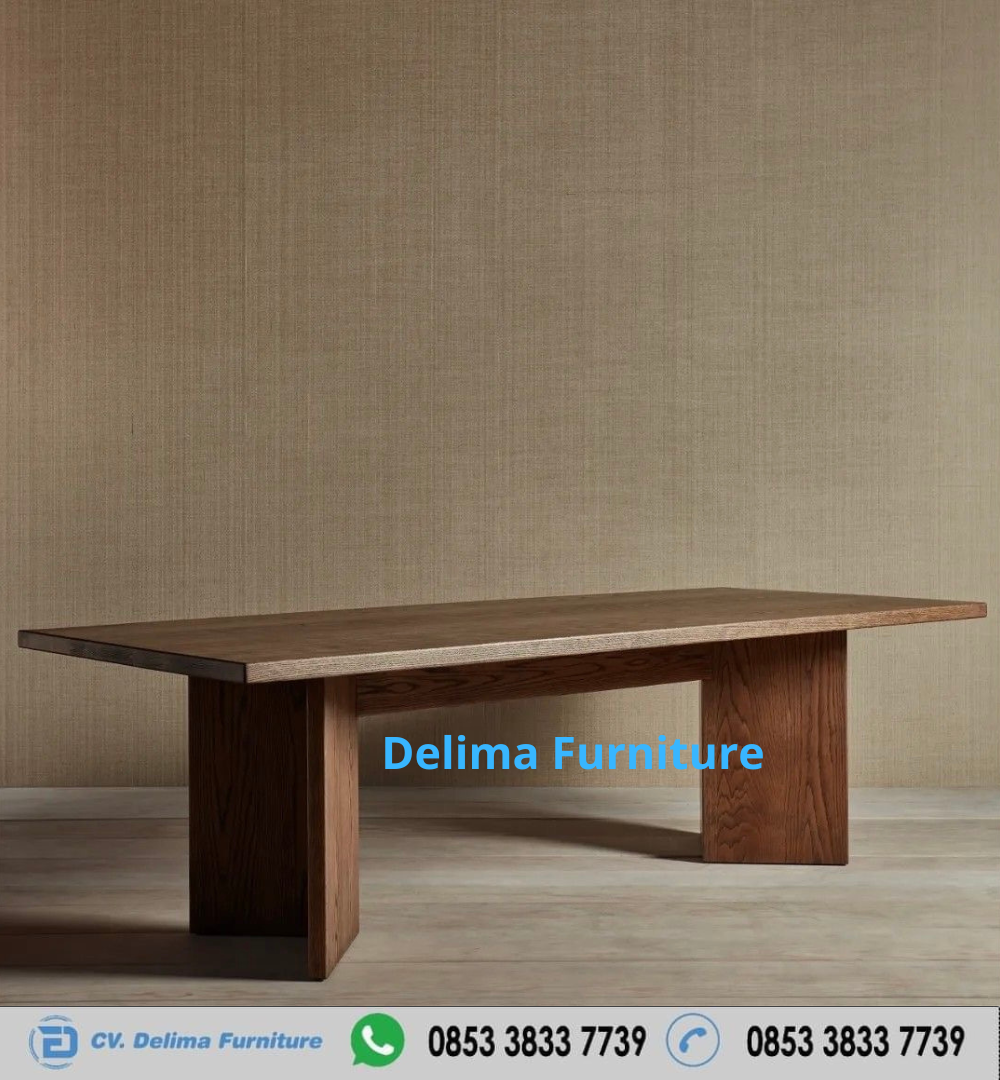 Meja Makan Kayu Jati Minimalis Kokoh Estetik