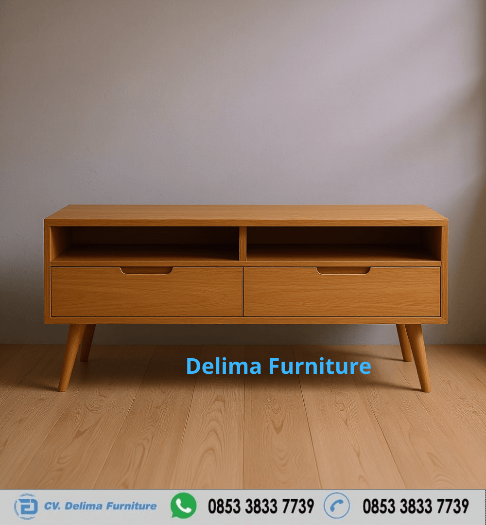 Meja TV Kayu Minimalis Scandinavian