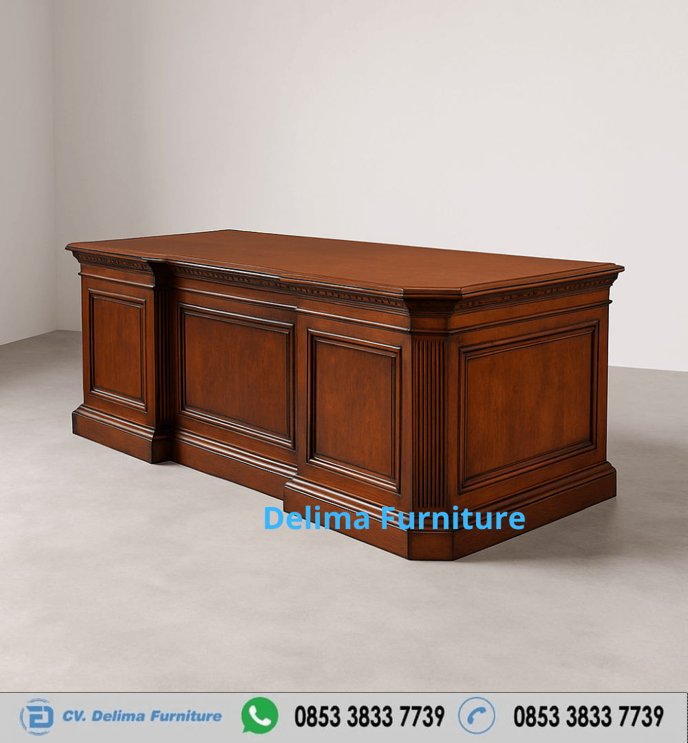 Meja Kerja Direktur Kayu Jati