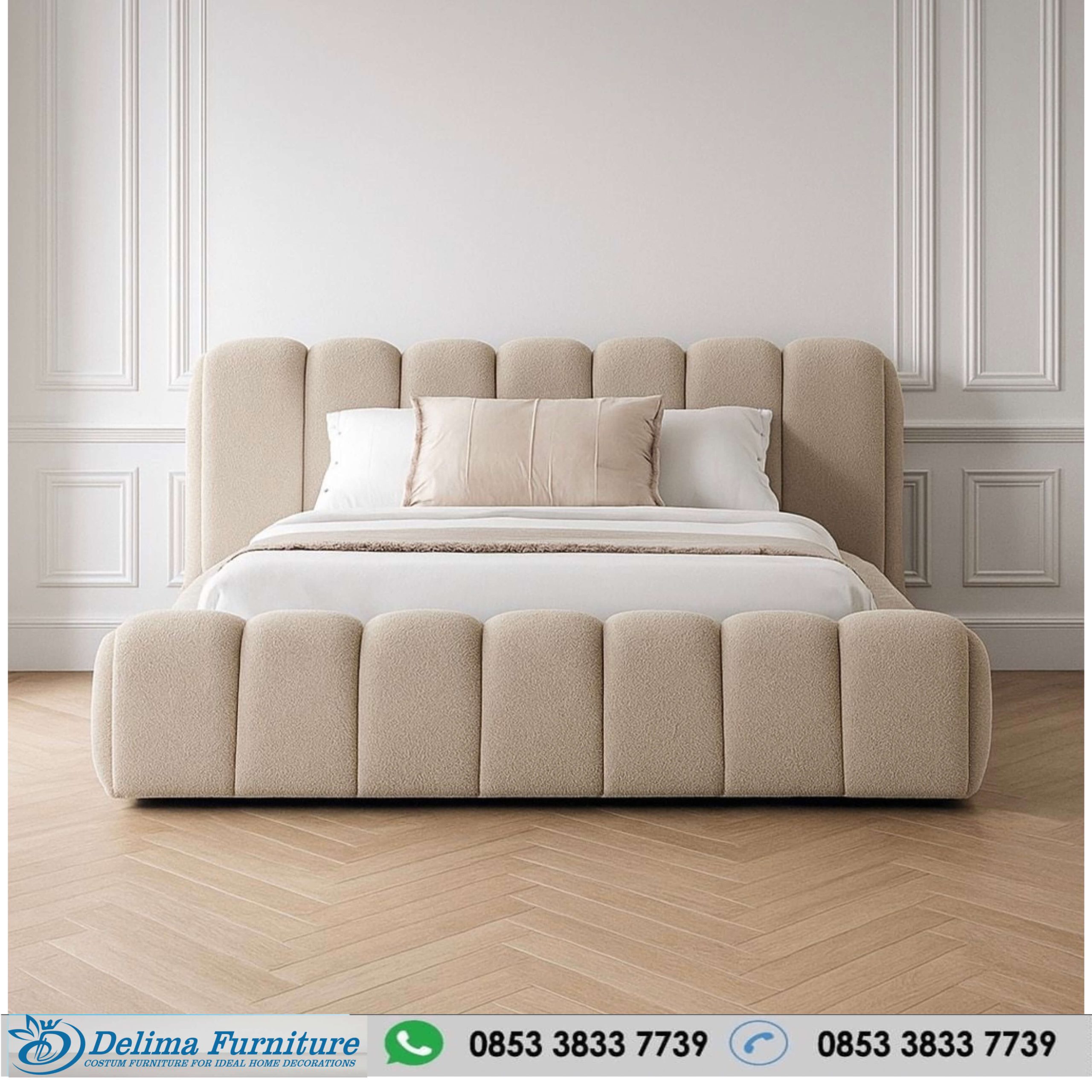 Ranjang Tidur Mewah Kontemporer Full Jok