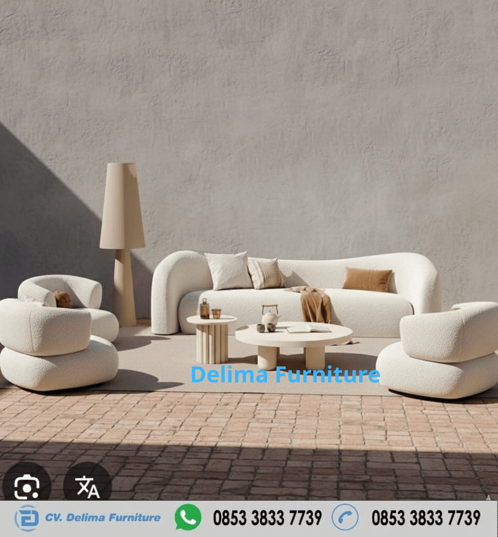 Set Sofa Minimalis Modern Putih Kursi Lounge