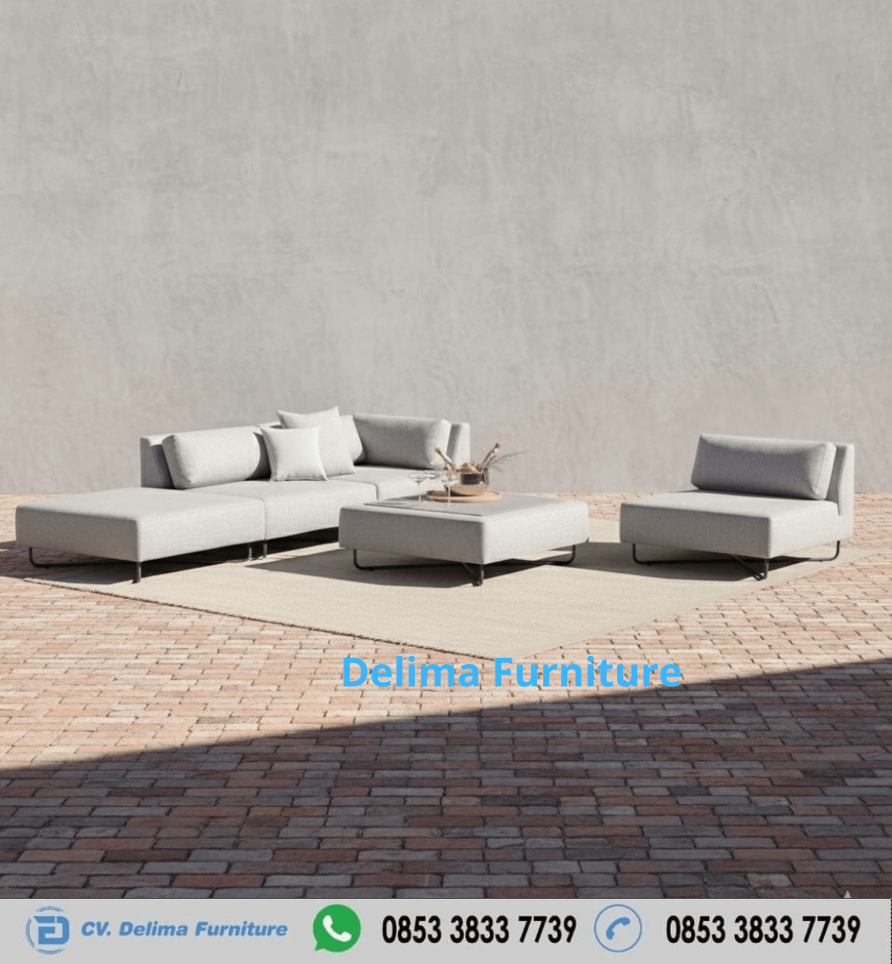 Sofa Sectional Modern Tanpa Lengan