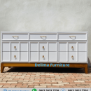 Credenza Laci 9 Minimalis Putih Mewah Mid