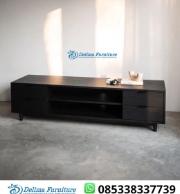 Bufet Tv Minimalis Hitam Jati Black