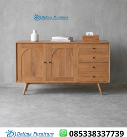 Bufet Minimalis Jati Jepara 3 laci 2 Pintu