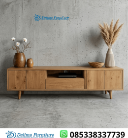 Meja Tv Scandinavian Jati Retro Minimalis