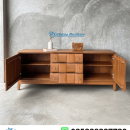 Desain Bufet Tv Minimalis Kayu Jati Model Pyramyd