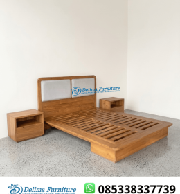 Dipan Jati Floating Platform Headboard Busa Japandi