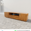 Bufet TV Kayu Jati Solid Model Kotak Modern