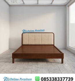 Dipan Jati Headboard Busa Channel 5 Walnut Modern