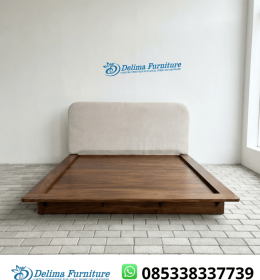 Ranjang Jati Platform Rendah Busa