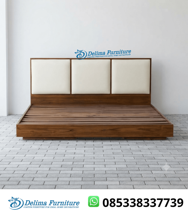 Dipan Jati Headboard Busa 3 Panel