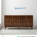 Credenza Jati Solid Ukir Wajik Ketupat Walnut