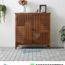 Rak Sepatu Jati Salur Arch 2 Pintu Walnut Aesthetic