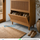 Rak Sepatu Jati Jungkit 2 Pintu Salur Minimalis Modern